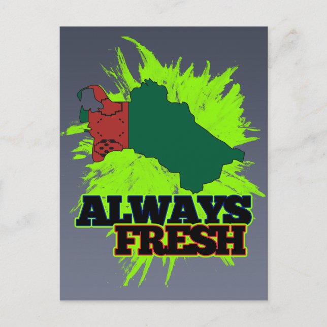 Postal Turkmenistán siempre fresco (Anverso)