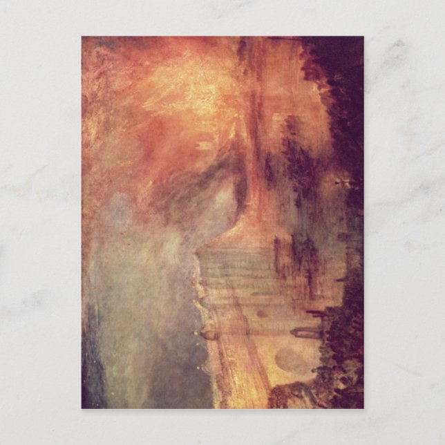 Postal Turner, Joseph Mallord William Der Brand der House (Anverso)