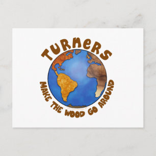 Postal Turners Globe Funny Woodtorning Earth