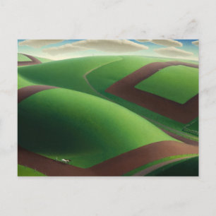 Postal Turning de primavera, 1936 por Grant Wood