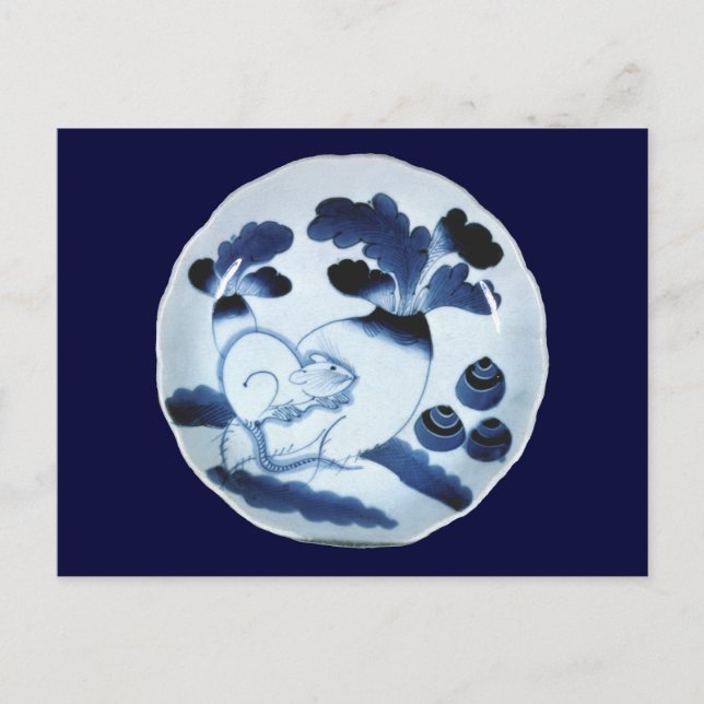 Postal Turnip de consumo de ratón, Bella Artes japonés (Anverso)