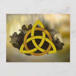 Postal Turno Celta Knot Golden Watercolor