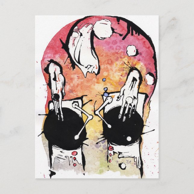 Postal turntablista (Anverso)