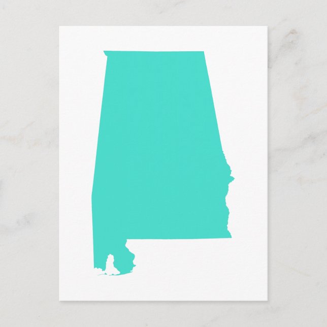 Postal Turquesa Alabama (Anverso)