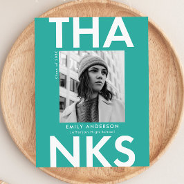 Postal Turquesa | Audaz Graduación De Foto Graduada Graci