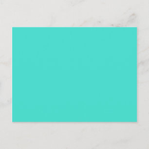 Postal Turquesa Sólido Moderno en Blanco