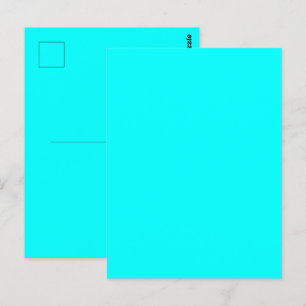 Postal Turquesa Verde Azul Cian Color Sólido