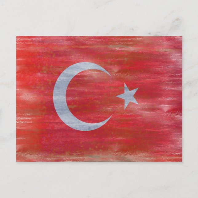 Postal Turquía angustió la bandera turca (Anverso)