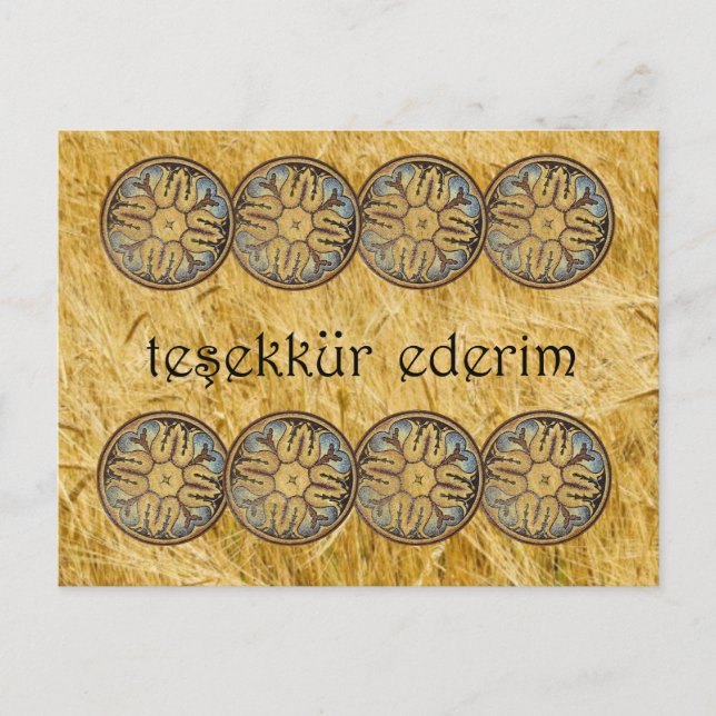 Postal TURQUÍA - Gracias (Anverso)