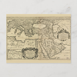 Postal Turquía, Mapa del Imperio Otomano (1680)