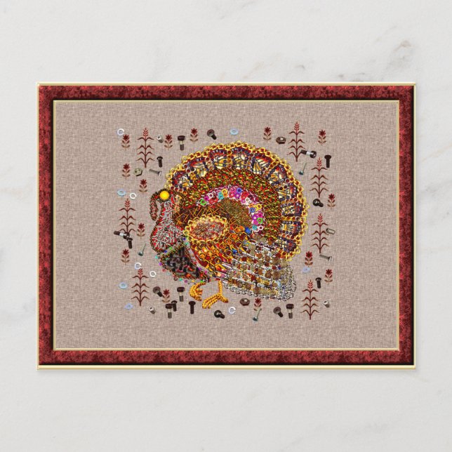 Postal Turquía metalizado (Anverso)