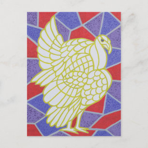 Postal Turquía sobre vidrio manchado
