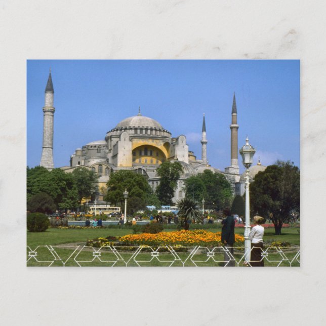 Postal Turquía vintage - Santa Sofía de Estambul (Anverso)
