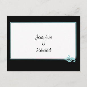 Postal Turquoise Fleur de lis