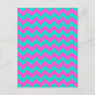 Postal Turquoise Magenta Chevron