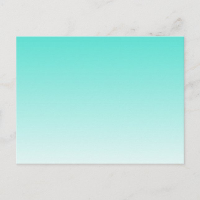 Postal Turquoise Ombre Blank (Anverso)