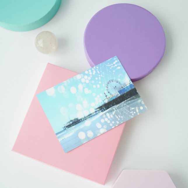 Postal Turquoise Santa Monica Pier Spiderweb (Subido por el creador)