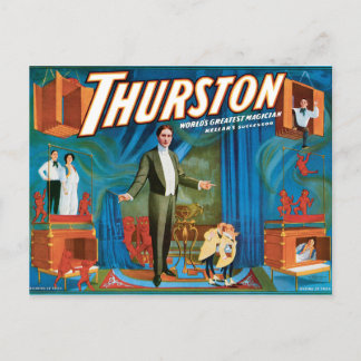 Postal Turston Vintage 1910 Magician Poster