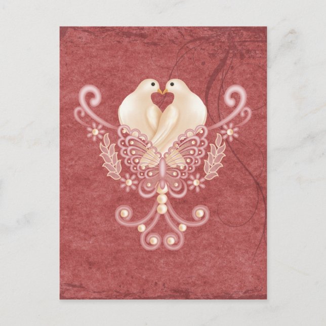 Postal Turteltauben - Doves de amor (Anverso)