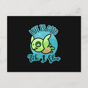 Postal Turtle Lover La Vida Es Buena Con Una Tortuga