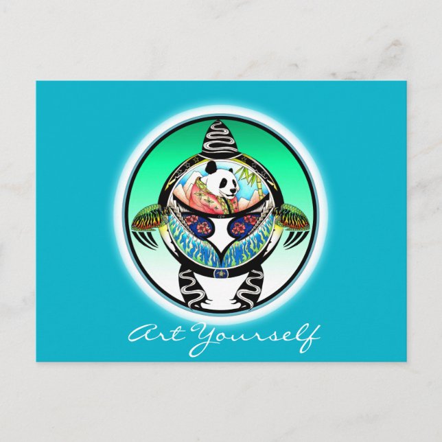 Postal Turtle Panda (Anverso)