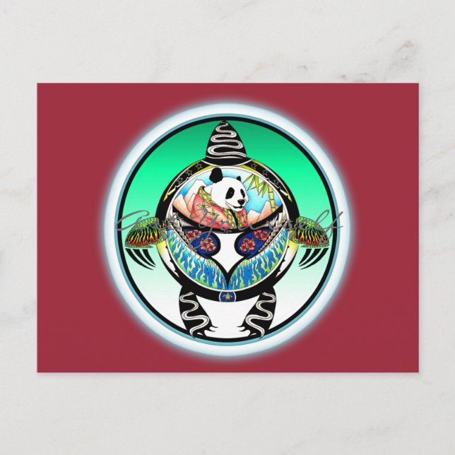 Postal Turtle Panda (Anverso)