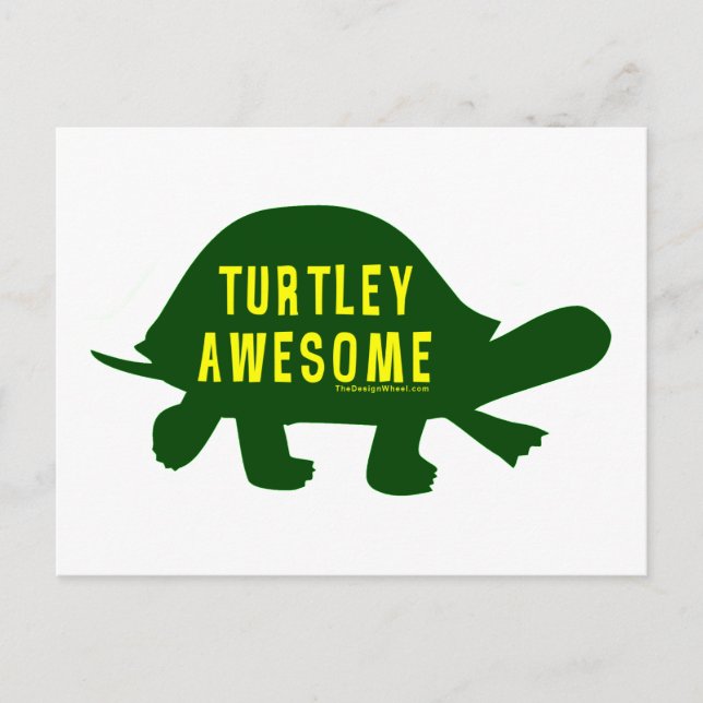 Postal Turtley Totalmente Awesome (Anverso)