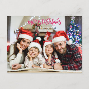 Postal TUS Navidades de foto y nombre