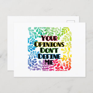 Postal Tus opiniones no me definen
