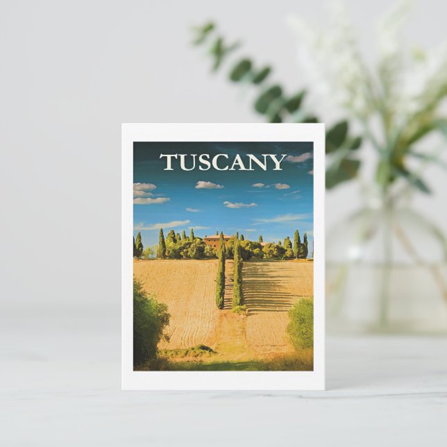 Postal Tuscany, Italy travel poster (Anverso de pie)