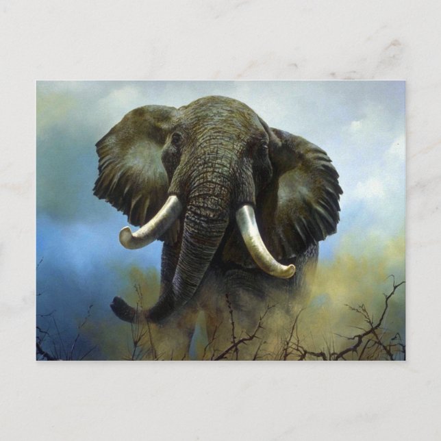 Postal Tusks, elefantes (Anverso)