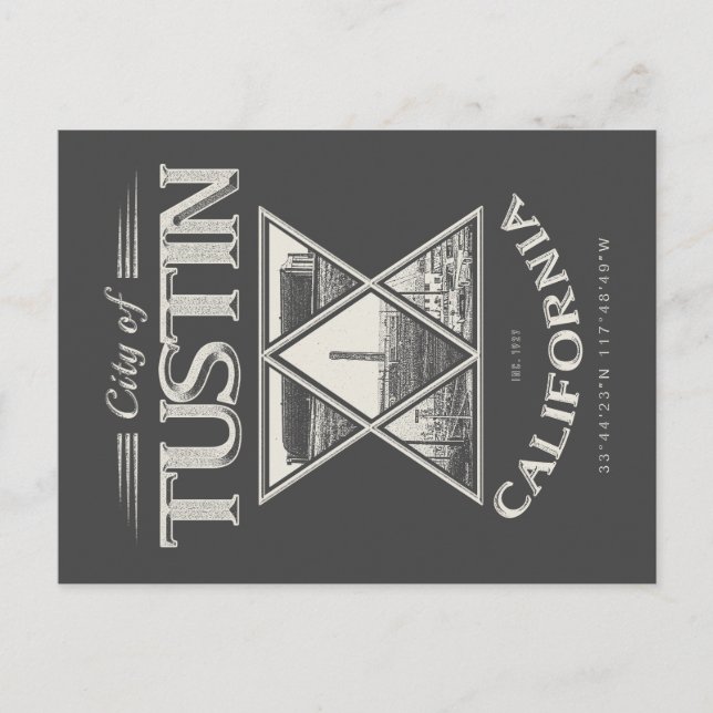 POSTAL TUSTIN NARANJA CALIFORNIA VINTAGE (Anverso)