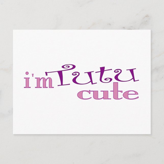 Postal Tutú lindo (ballet) (Anverso)