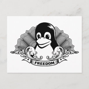 Postal Tux Penguin - (Linux, Open Source, Copyleft, FSF)