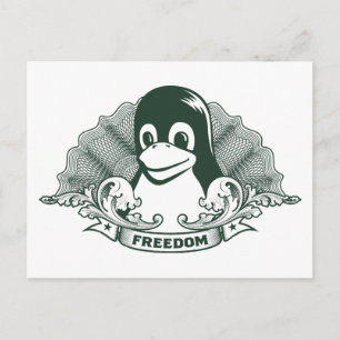 Postal Tux Penguin - (Linux, Open Source, Copyleft, FSF)