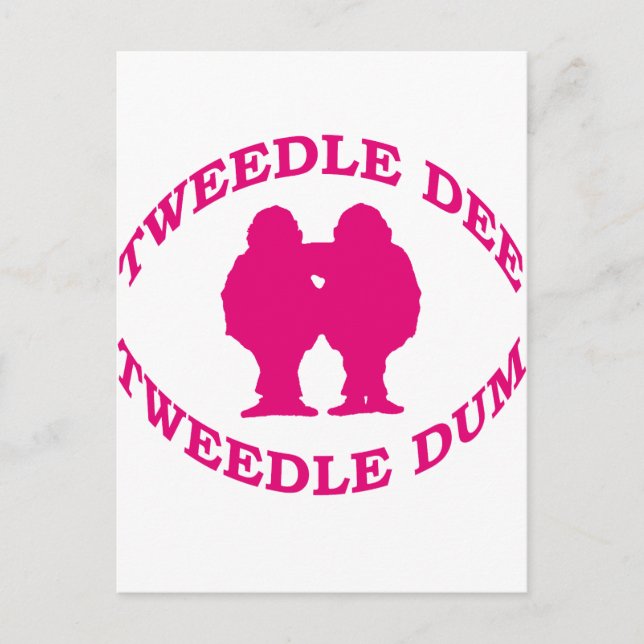 Postal Tweedle Dee & Tweedle Dum (Anverso)