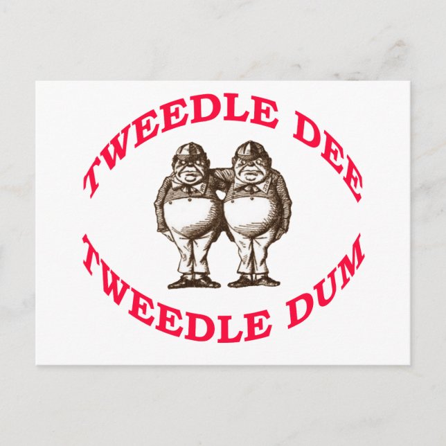 Postal Tweedle Dee & Tweedle Dum (Anverso)