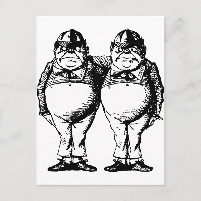 Postal Tweedle Dee y Tweedle Dum Inked (Anverso)