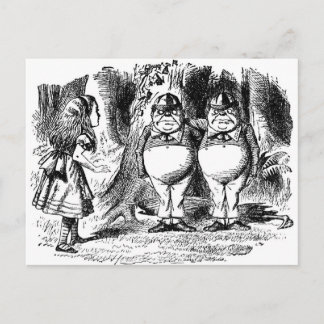 Postal Tweedle Dee y Tweedle Dum Postcard