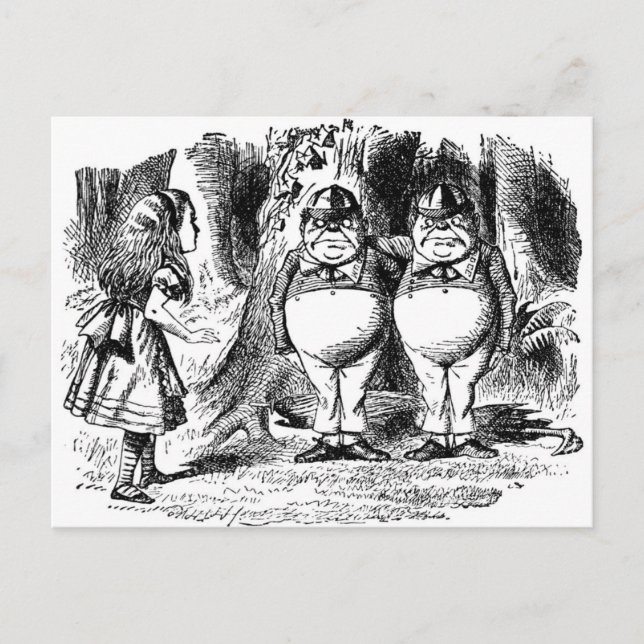 Postal Tweedle Dee y Tweedle Dum Postcard (Anverso)