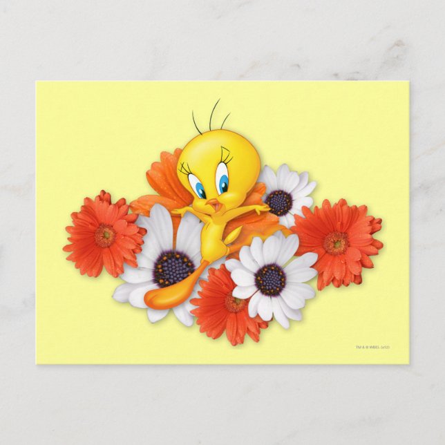 Postal TWEETY™ Con Daisies (Anverso)