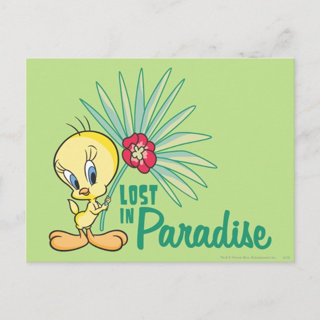 Postal TWEETY™ "Perdido en el paraíso" (Anverso)