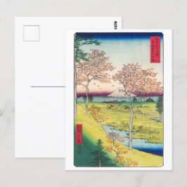 Postal Twilight Hill en Meguro | Hiroshige |