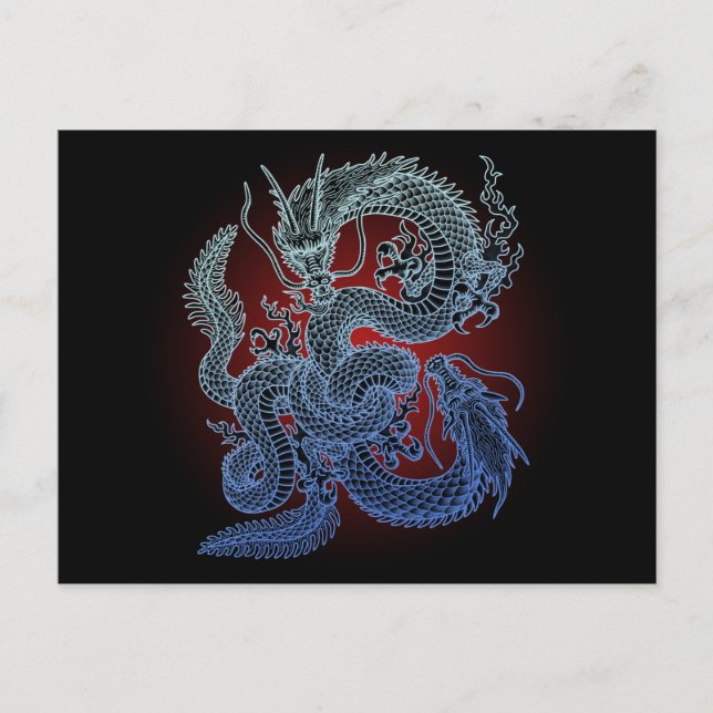 Postal Twin-dragon(B) (Anverso)