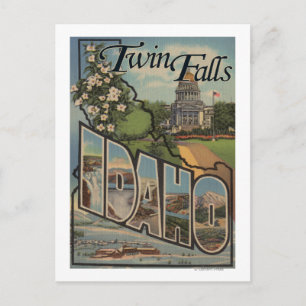 Postal Twin Falls, Idaho - Escenas de letras grandes