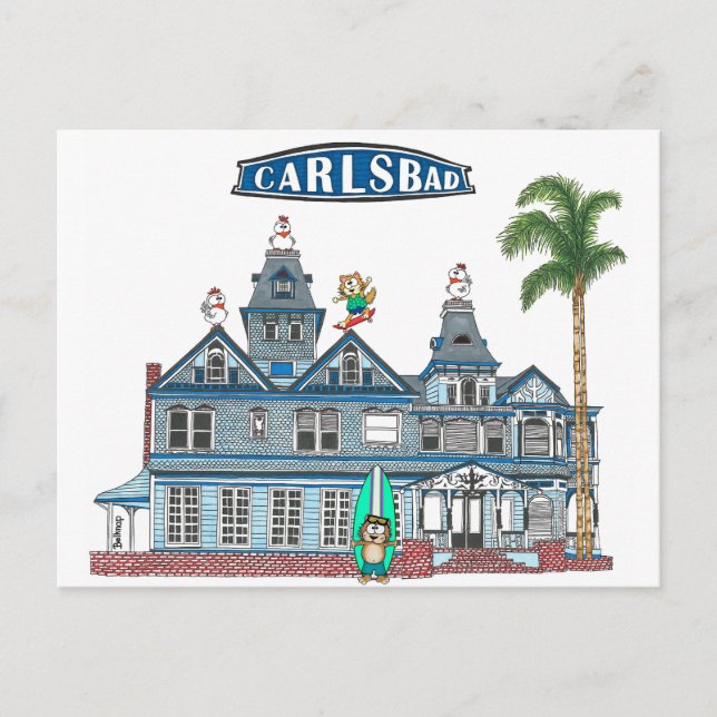 Postal Twin Inns Playa Ciudad Carlsbad (Anverso)