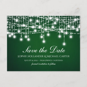 Postal Twinkle blanco ilumina el verde