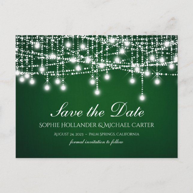 Postal Twinkle blanco ilumina el verde (Anverso)