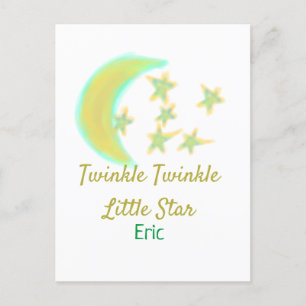 Postal Twinkle Little Star añada nombre