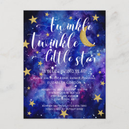 Postal Twinkle Twinkle Little Star Baby Shower Galaxy